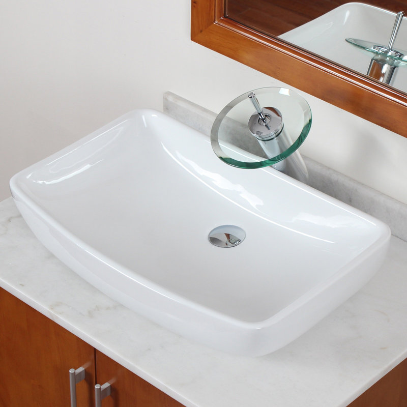 Elite Grade A Ceramic Rectangular Vessel Bathroom Sink & Reviews Wayfair